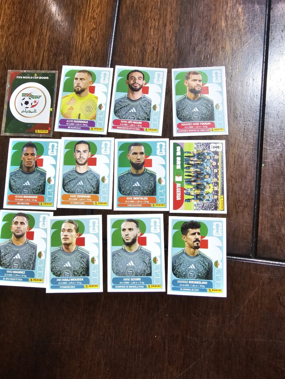 Panini Algeria National Team Stickers